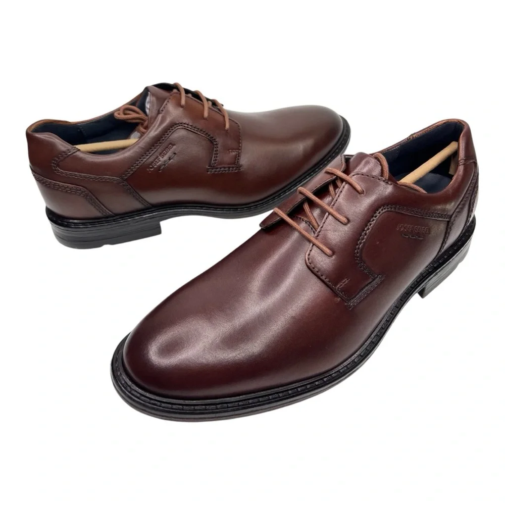 Josef Seibel Men’s Earl Cognac Arezzo Leather Oxford Lace Up Dress Shoe